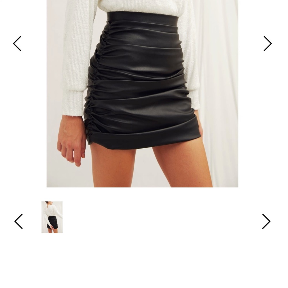 fax leather skirt